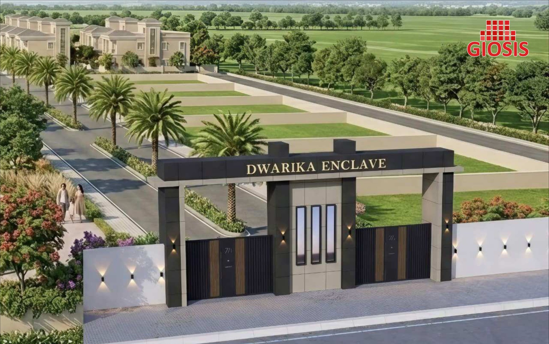Giosis branding and Dwarika Enclave gate